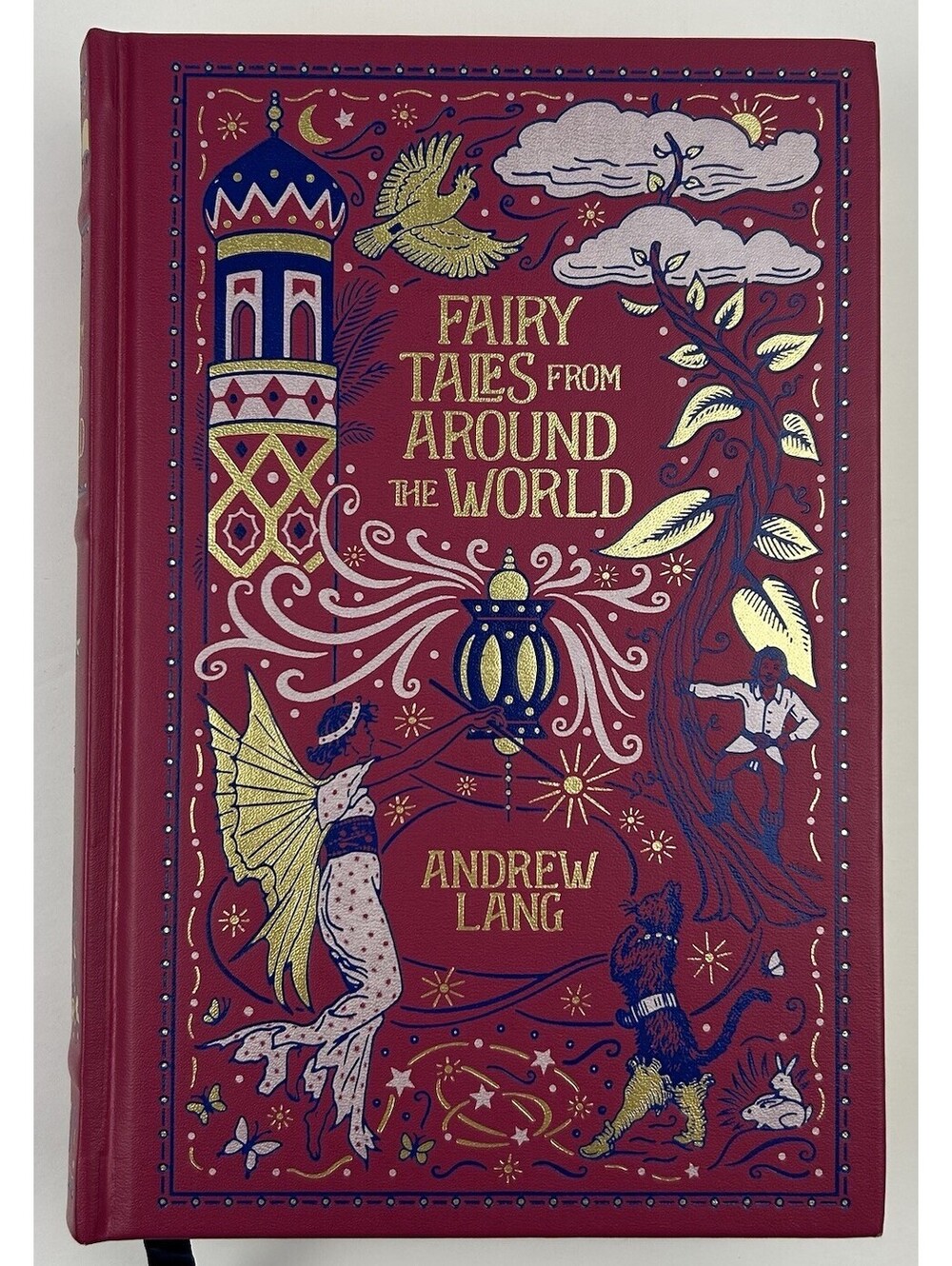 Fairy Tales from Around the World Andrew Lang Barnes Noble Leatherbound VG+  BK5